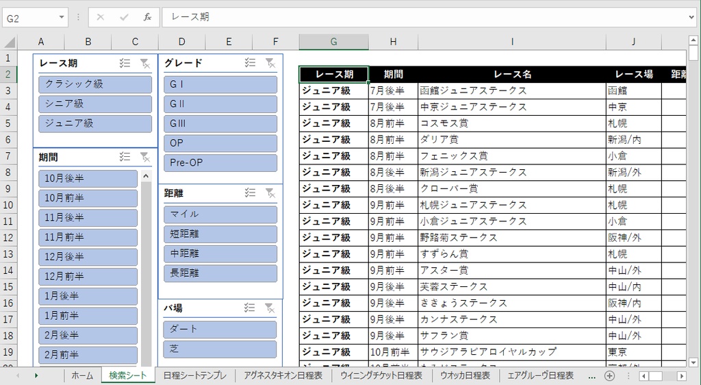 【無料】ウマ娘日程表β版 ver3.2