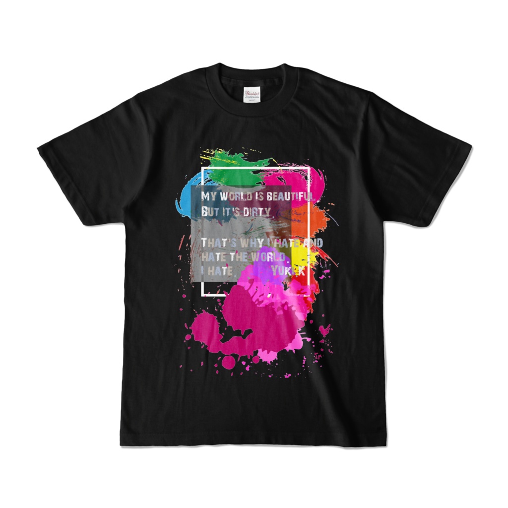 ペイント黒Tシャツ