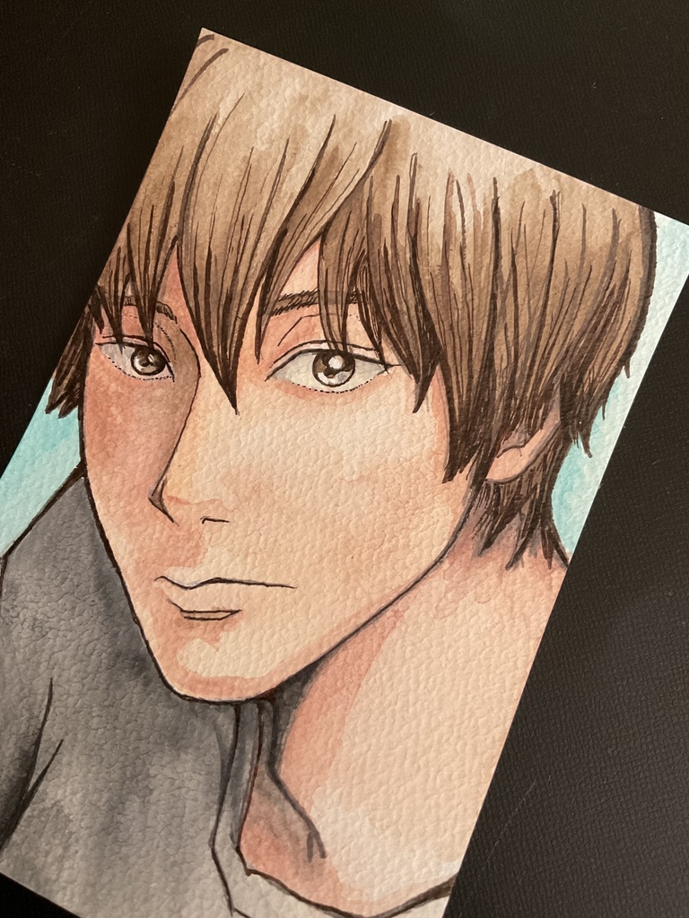 オリジナル創作 男の子 アナログ水彩画 原画 No.001