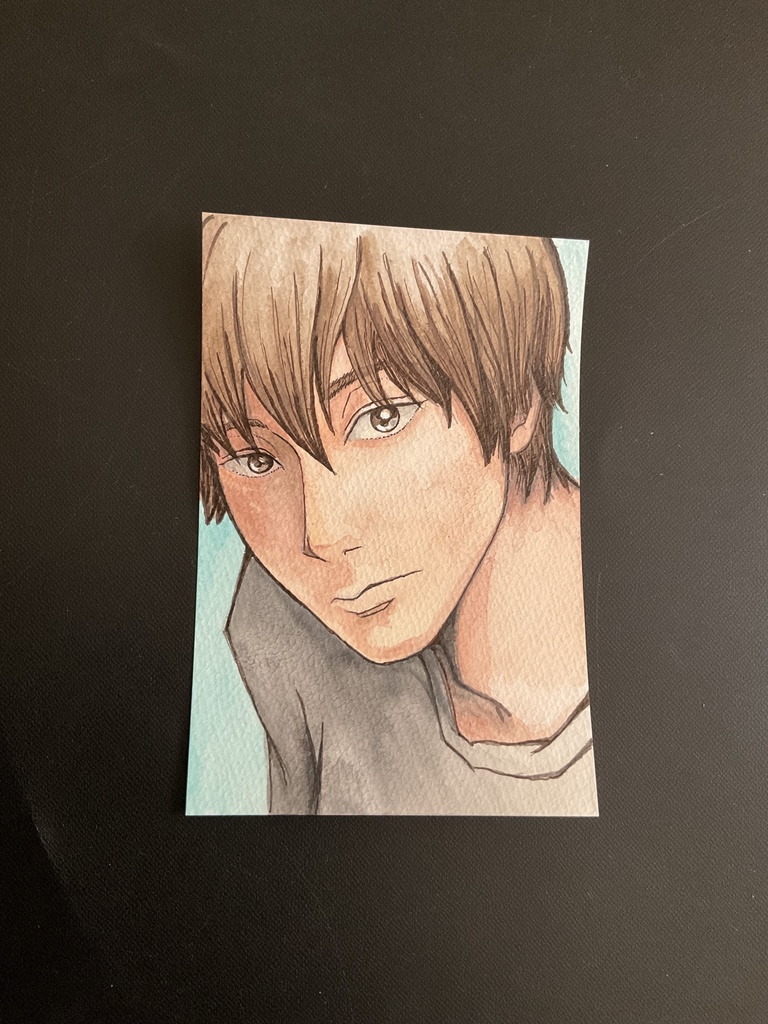 オリジナル創作 男の子 アナログ水彩画 原画 No.001