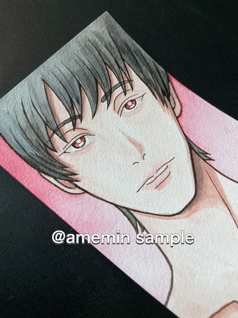 オリジナル創作 男の子 アナログ水彩画 原画 No.004