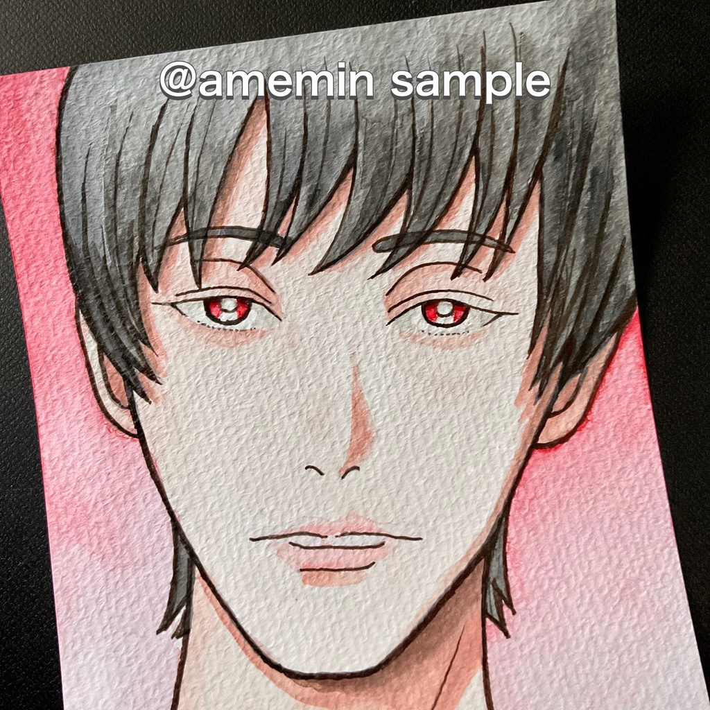 オリジナル創作 男の子 アナログ水彩画 原画 No.004