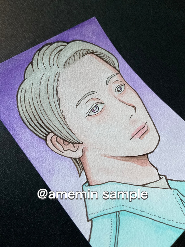 オリジナル創作 男の子 アナログ水彩画 原画 No.005