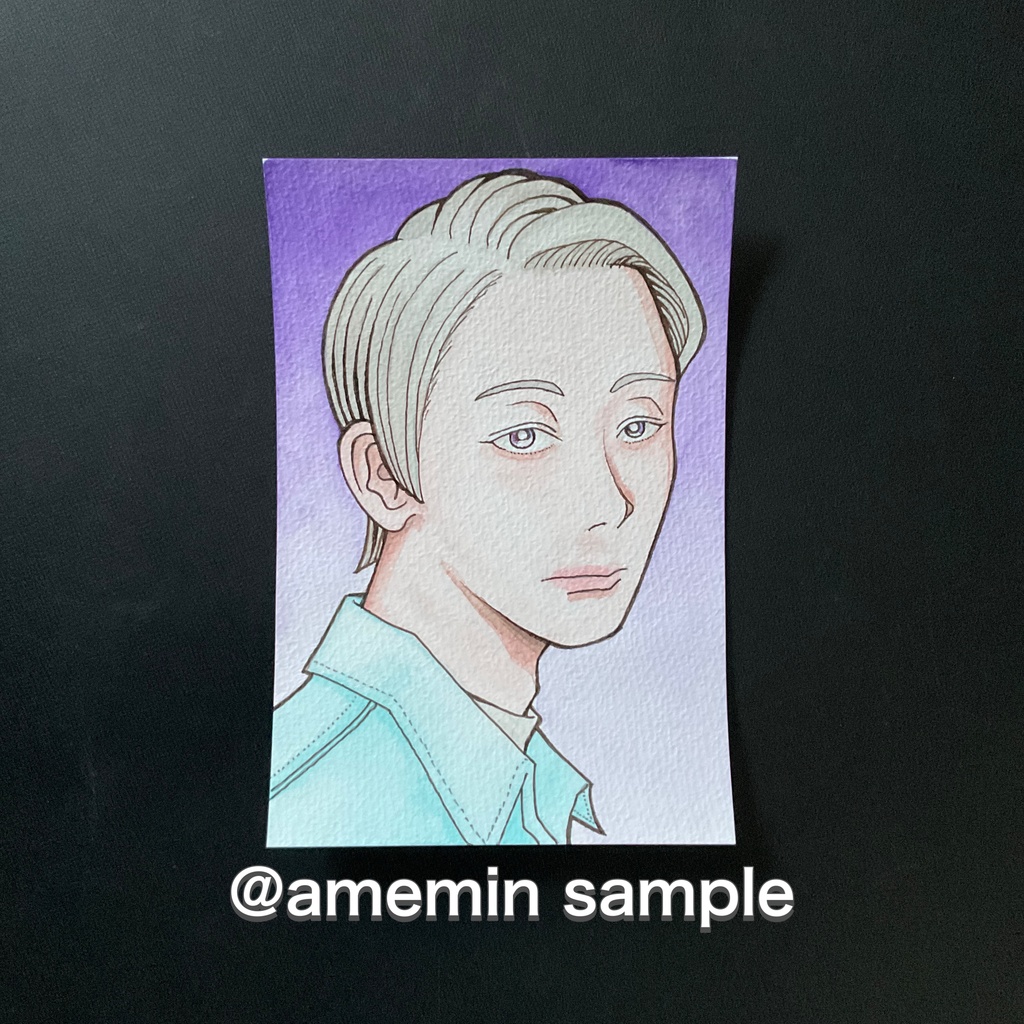 オリジナル創作 男の子 アナログ水彩画 原画 No.005