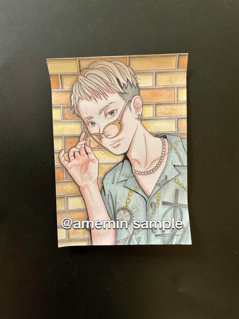 オリジナル創作 男の子 アナログ水彩画 原画 No.006