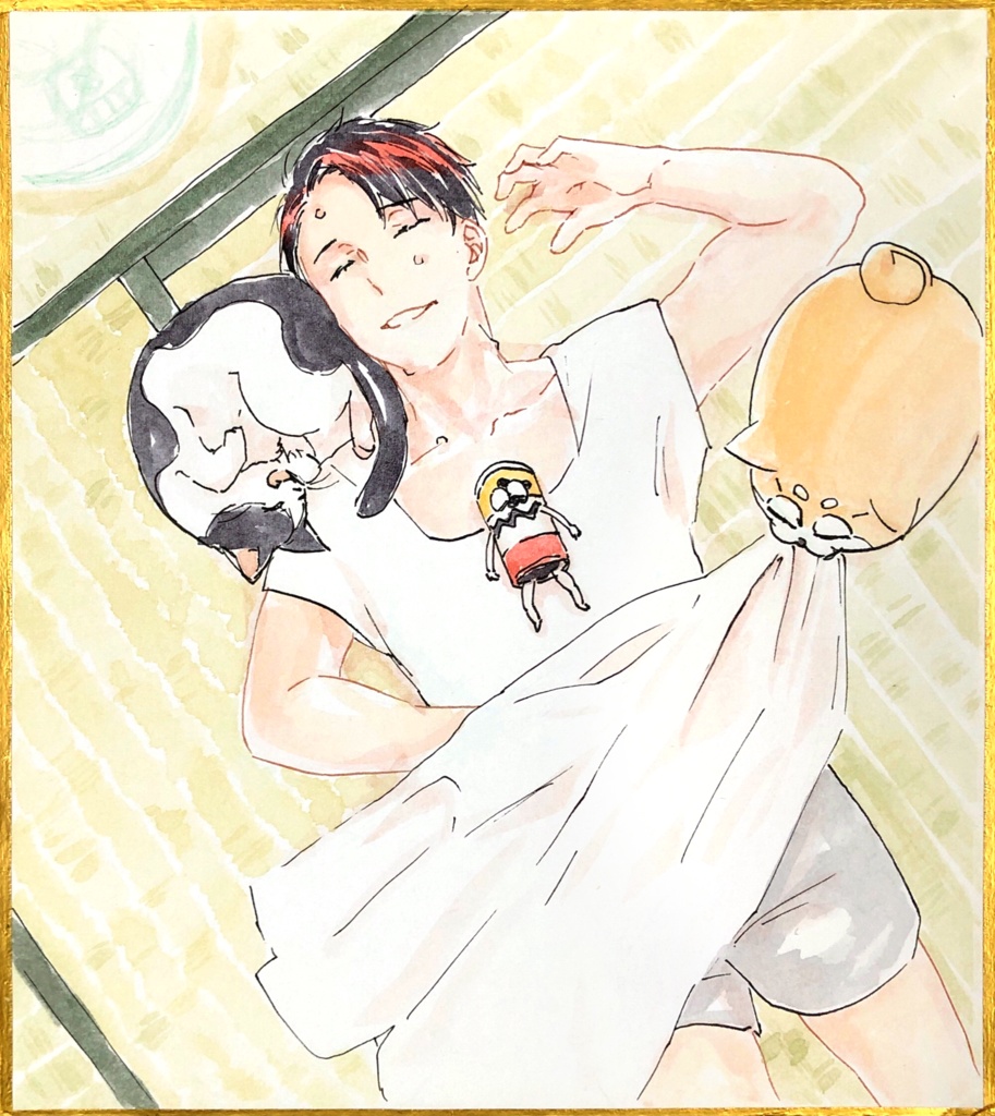 大蔵とちっちゃいものたち 色紙