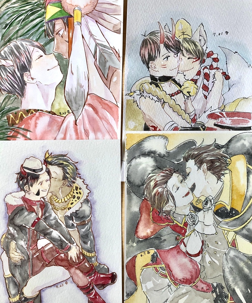 十おそ 水彩原画セット