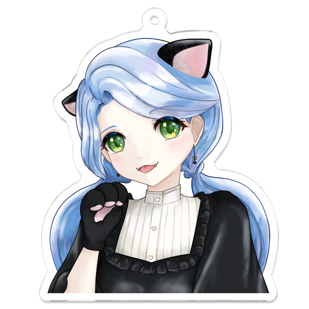 アクリルキーホルダー　黒猫