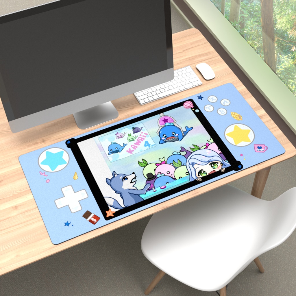 デスクマット★ブルー