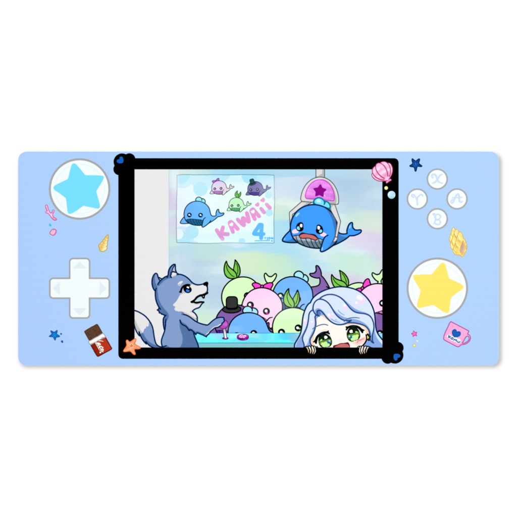 デスクマット★ブルー