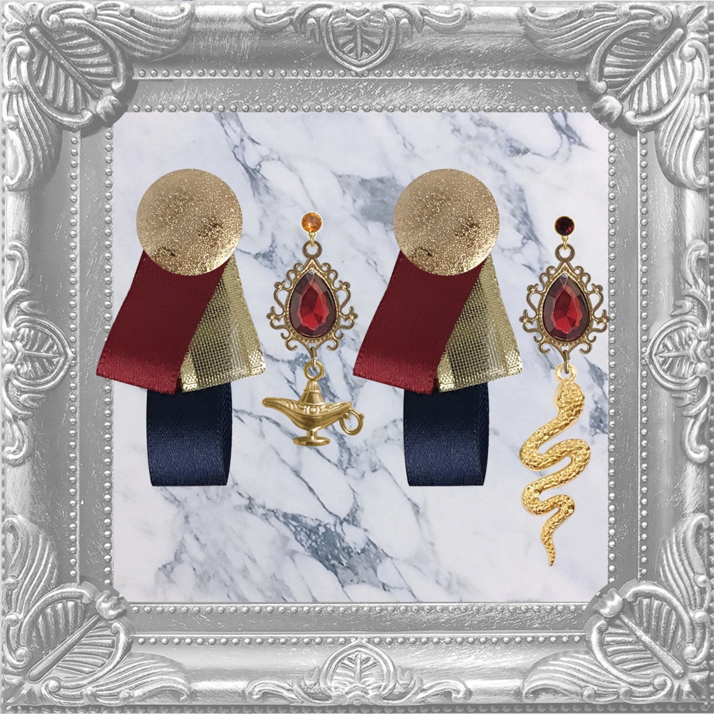 【ツイステ・スカラビア寮イメージ】ハロウィンピアス&イヤリング