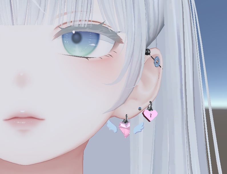 ハートピアスセット VRC想定