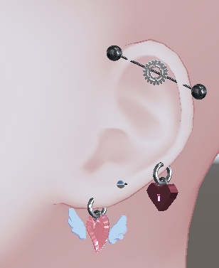 ハートピアスセット VRC想定