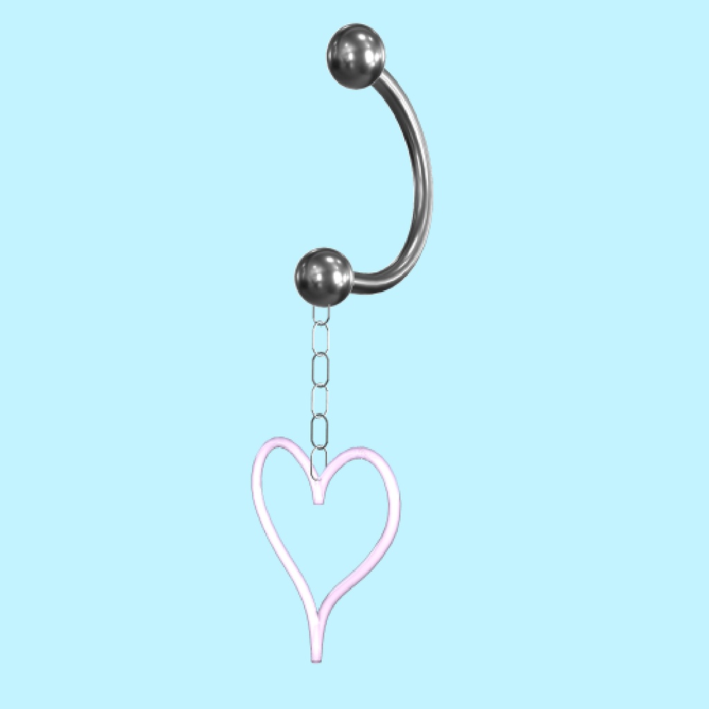 へそピアス ハート【VRC向け】
