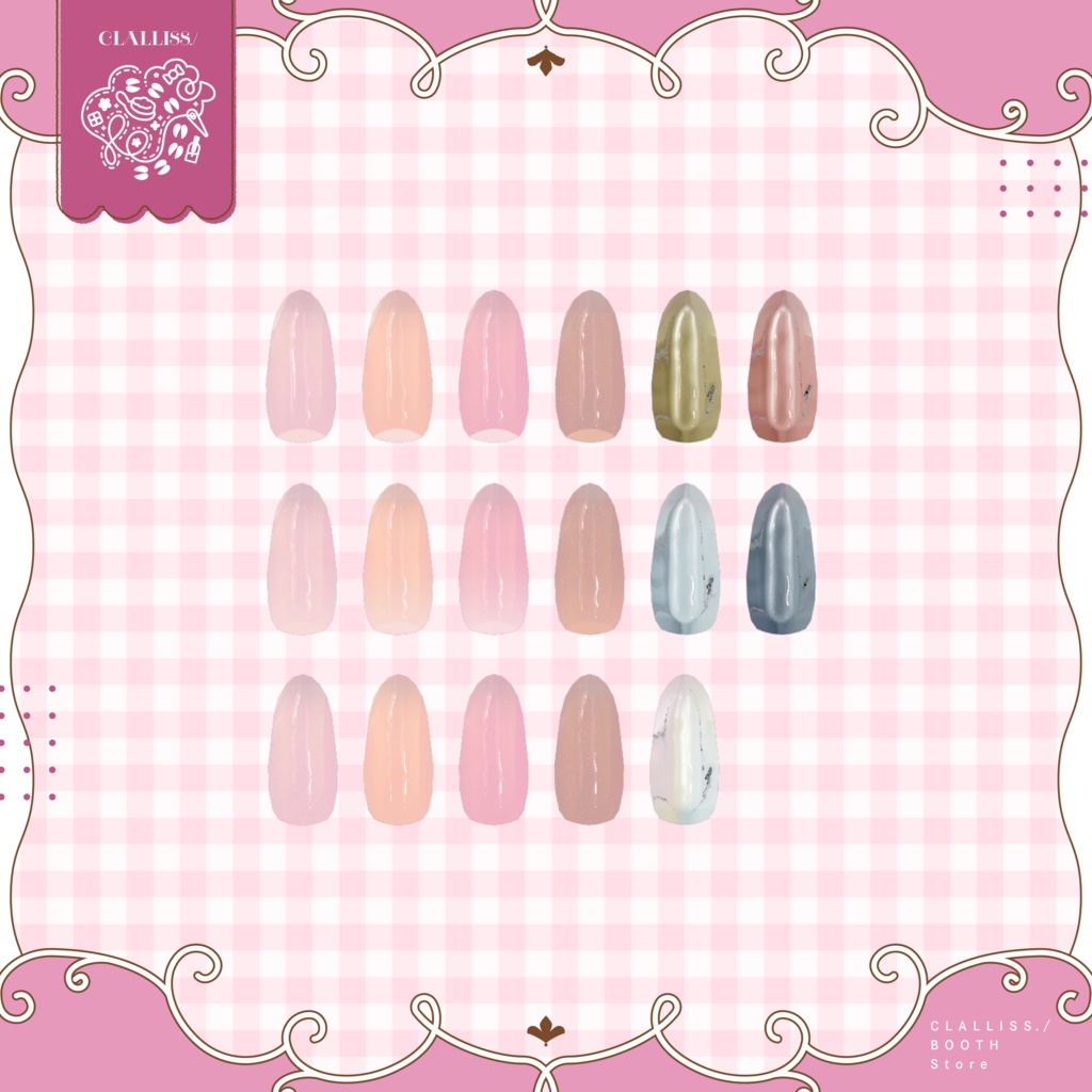 【MDollNail対応】Natural Color Nail【複数アバター対応】