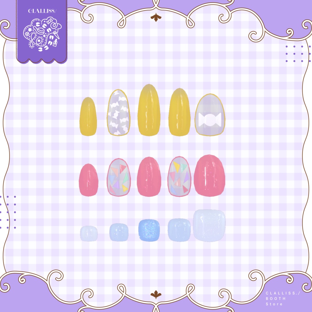 【MDollNail対応】Oshikatsu Nail Set【複数アバター対応】