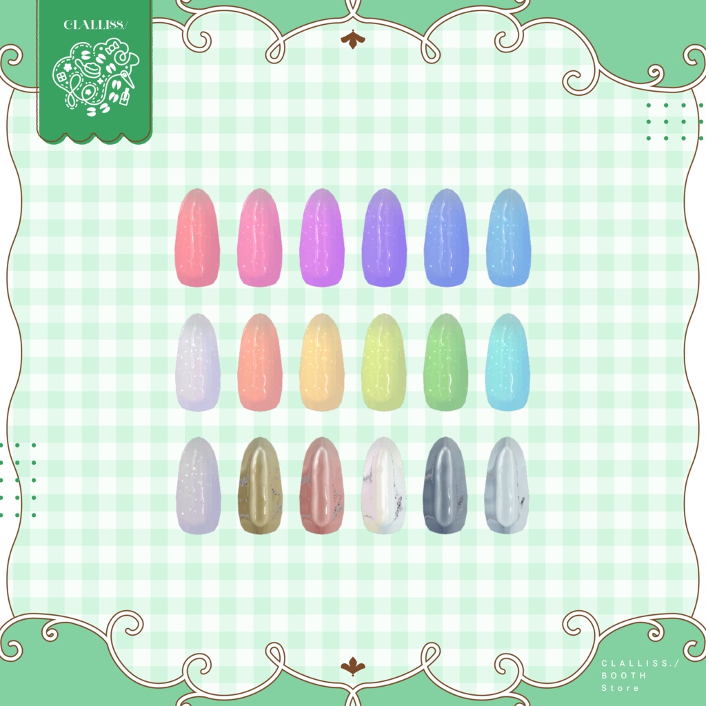 【MDollNail対応】Juicy Color Nail【複数アバター対応】