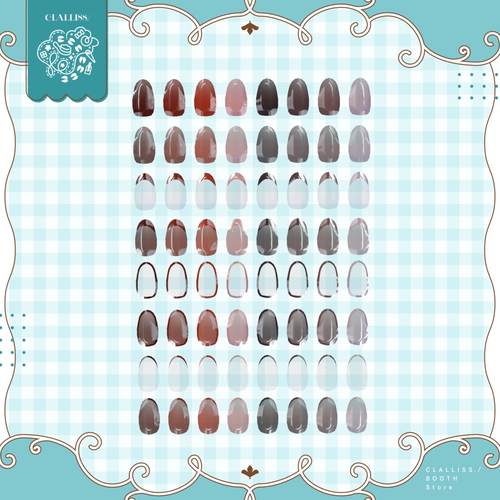 【MDollNail対応】Simple Color Nail【複数アバター対応】