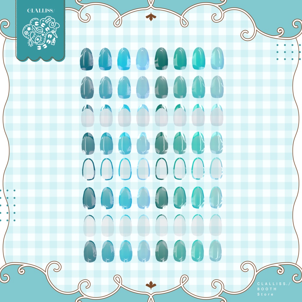 【MDollNail対応】Simple Color Nail【複数アバター対応】