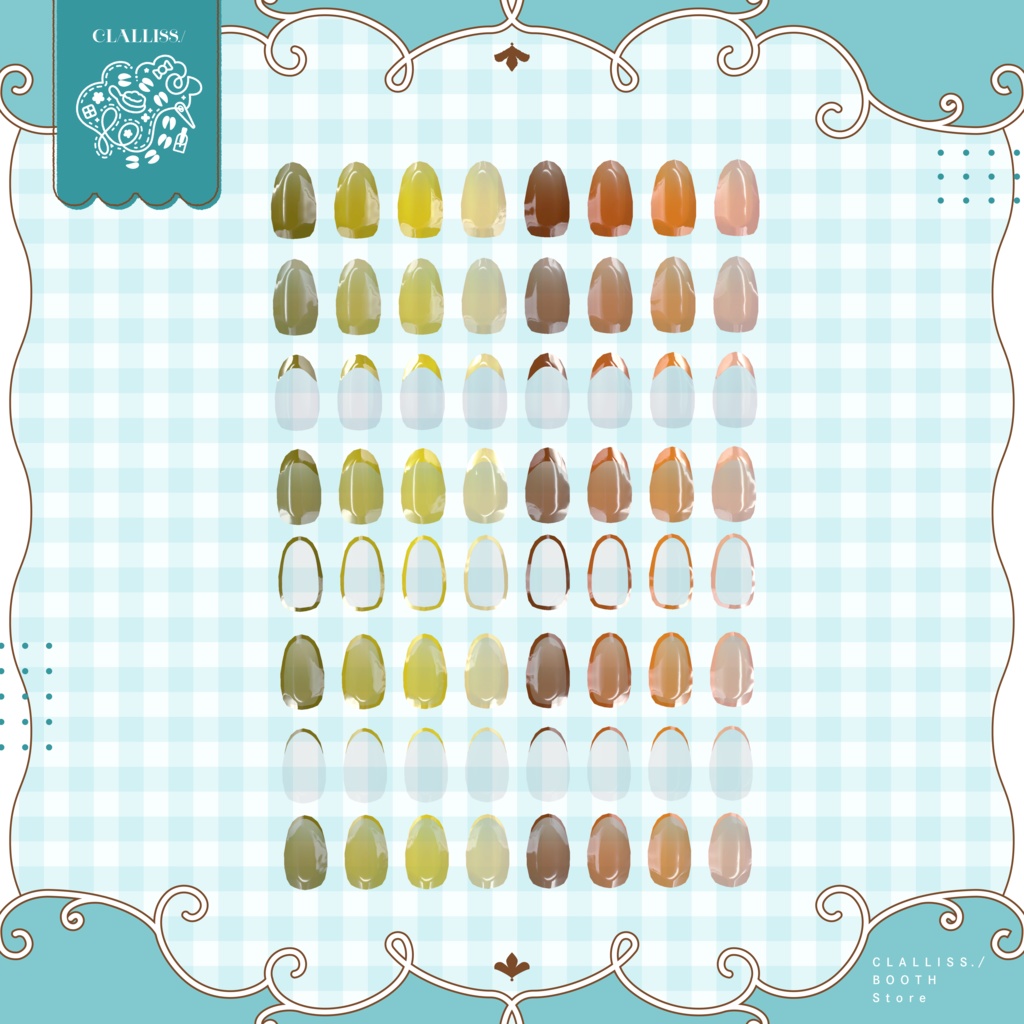 【MDollNail対応】Simple Color Nail【複数アバター対応】