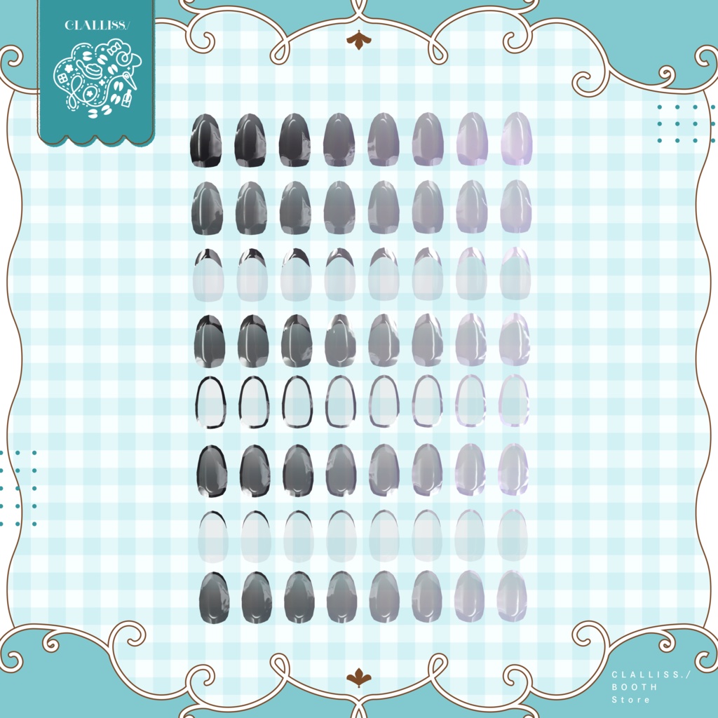 【MDollNail対応】Simple Color Nail【複数アバター対応】