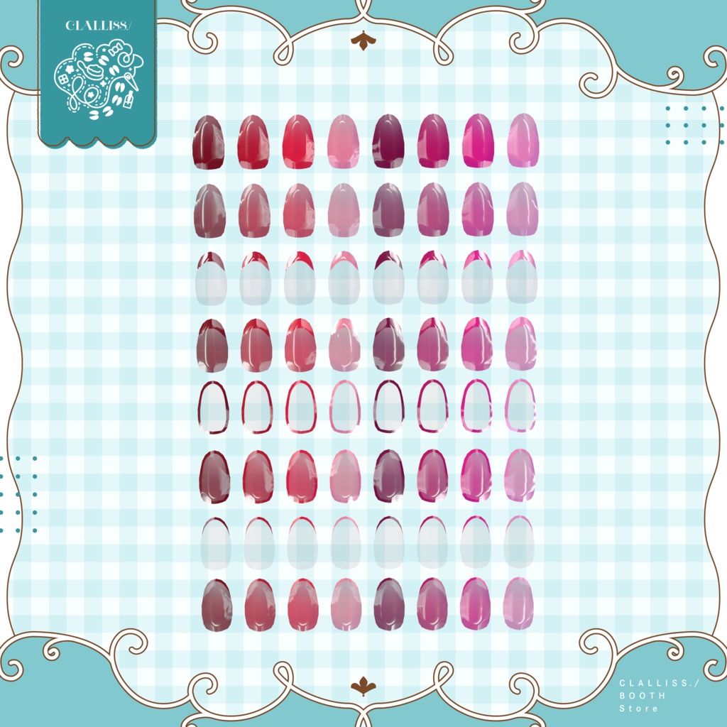 【MDollNail対応】Simple Color Nail【複数アバター対応】