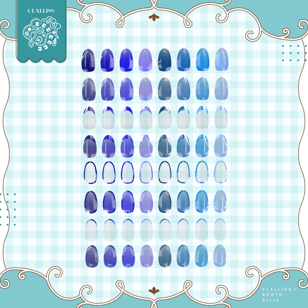 【MDollNail対応】Simple Color Nail【複数アバター対応】