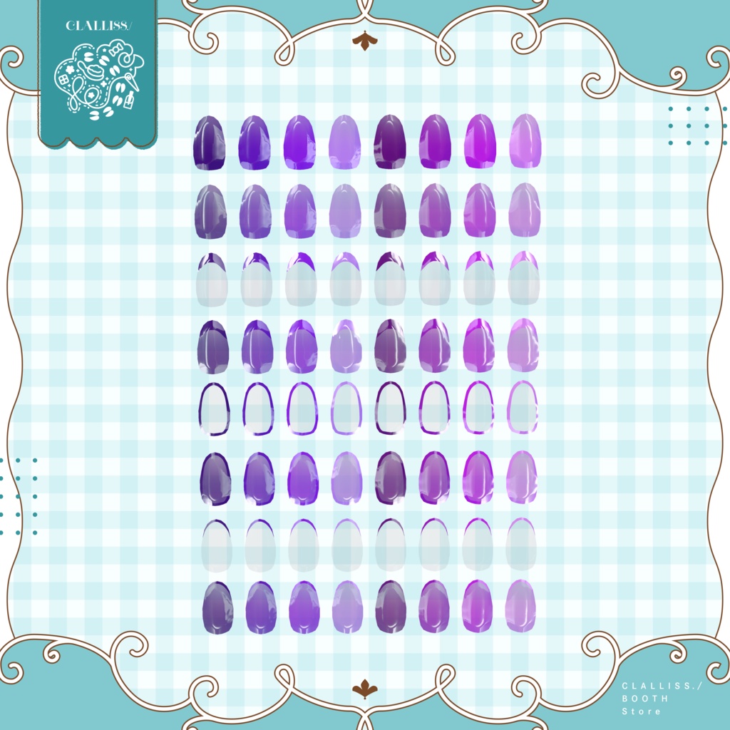 【MDollNail対応】Simple Color Nail【複数アバター対応】