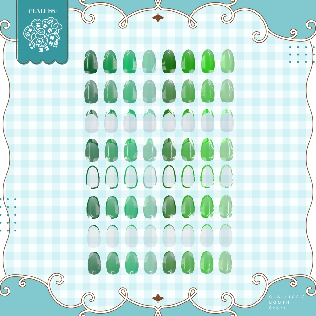 【MDollNail対応】Simple Color Nail【複数アバター対応】