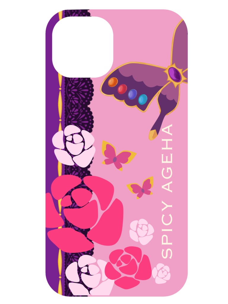 ローズボンボンモチーフiPhoneケース