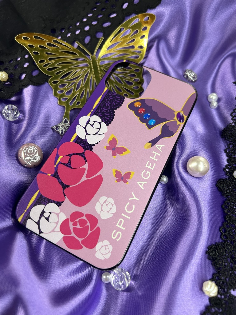 ローズボンボンモチーフiPhoneケース