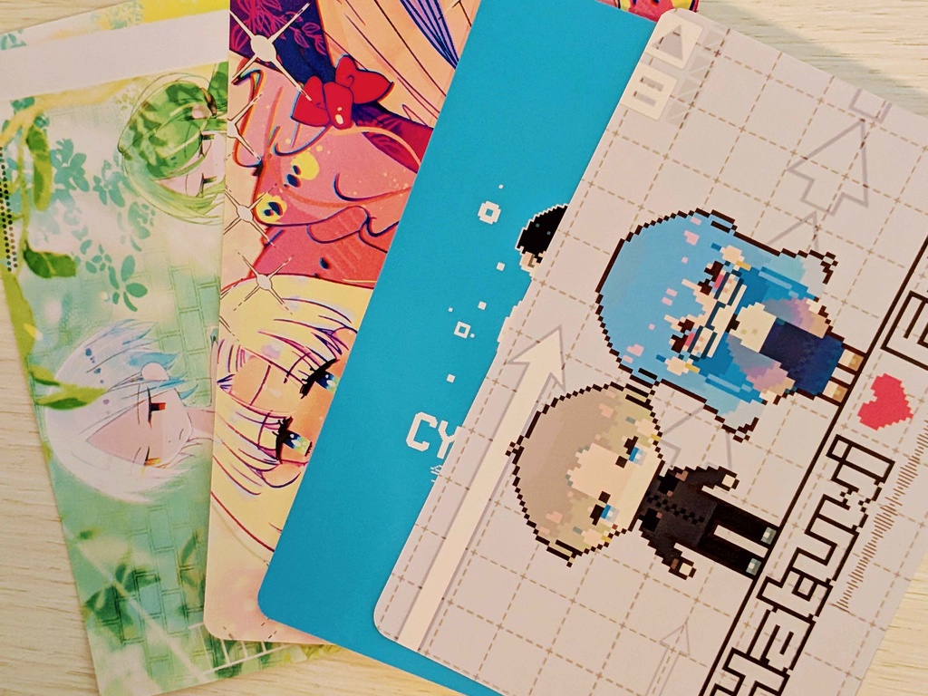自作ゲームのポストカードセット