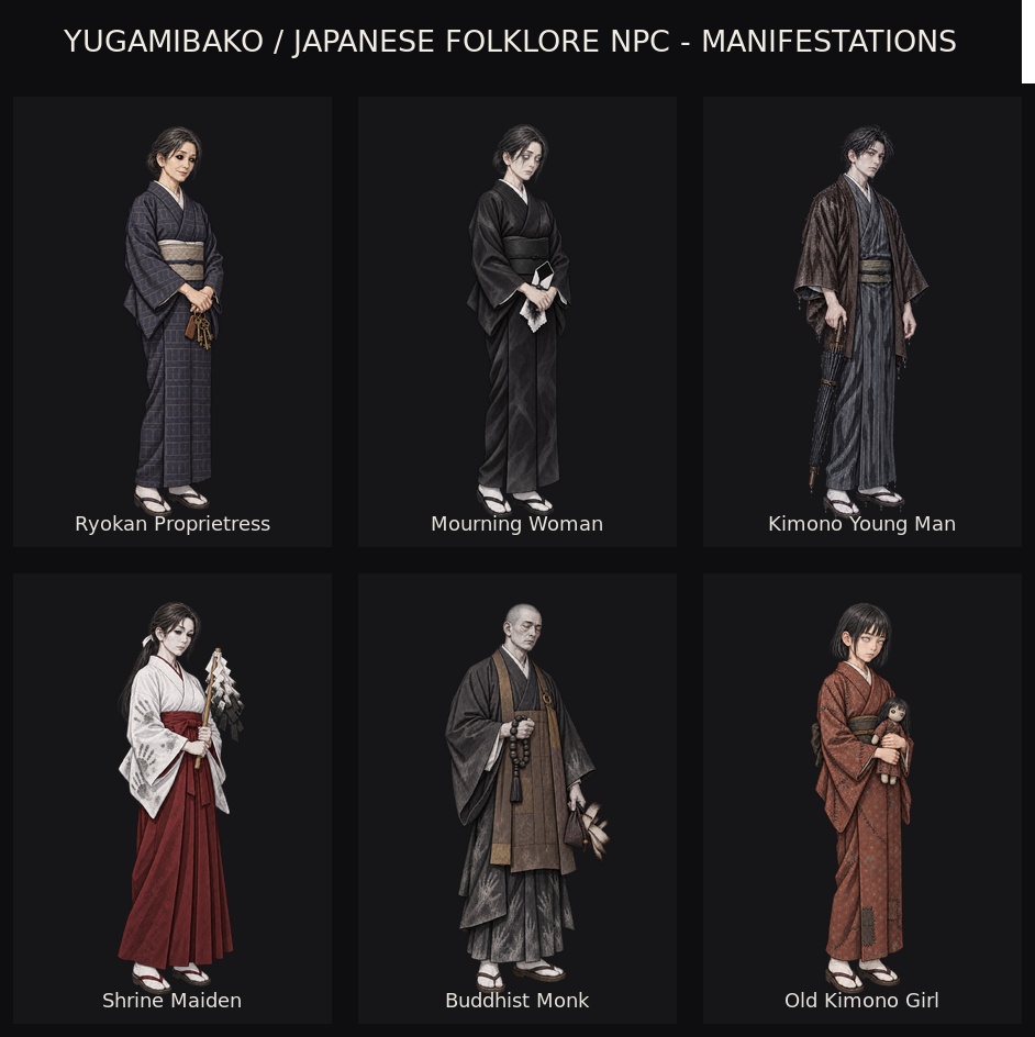 和装NPC立ち絵集 第2弾「和装怪異の人々」