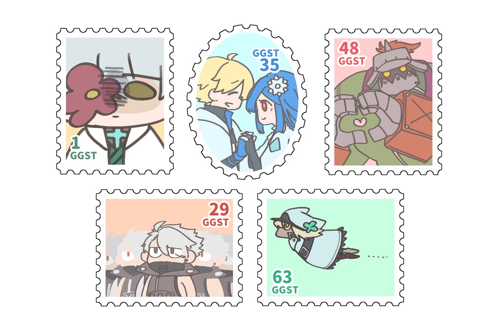 切手風フレークシールセット