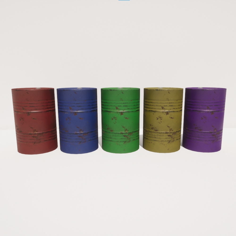 【3Dモデル】ドラム缶5種