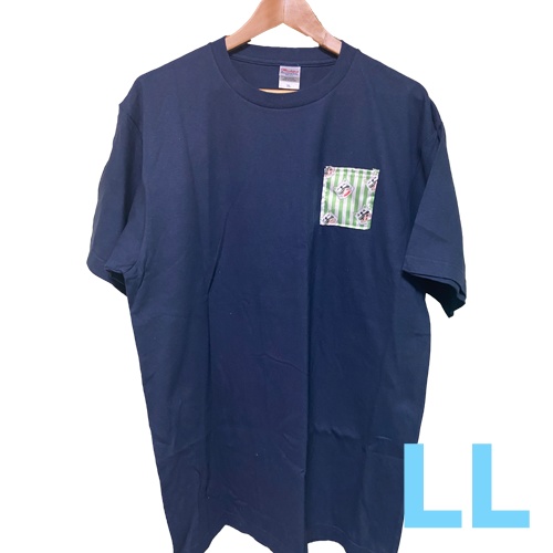 のぞ犬胸ポケットTシャツ【LL】