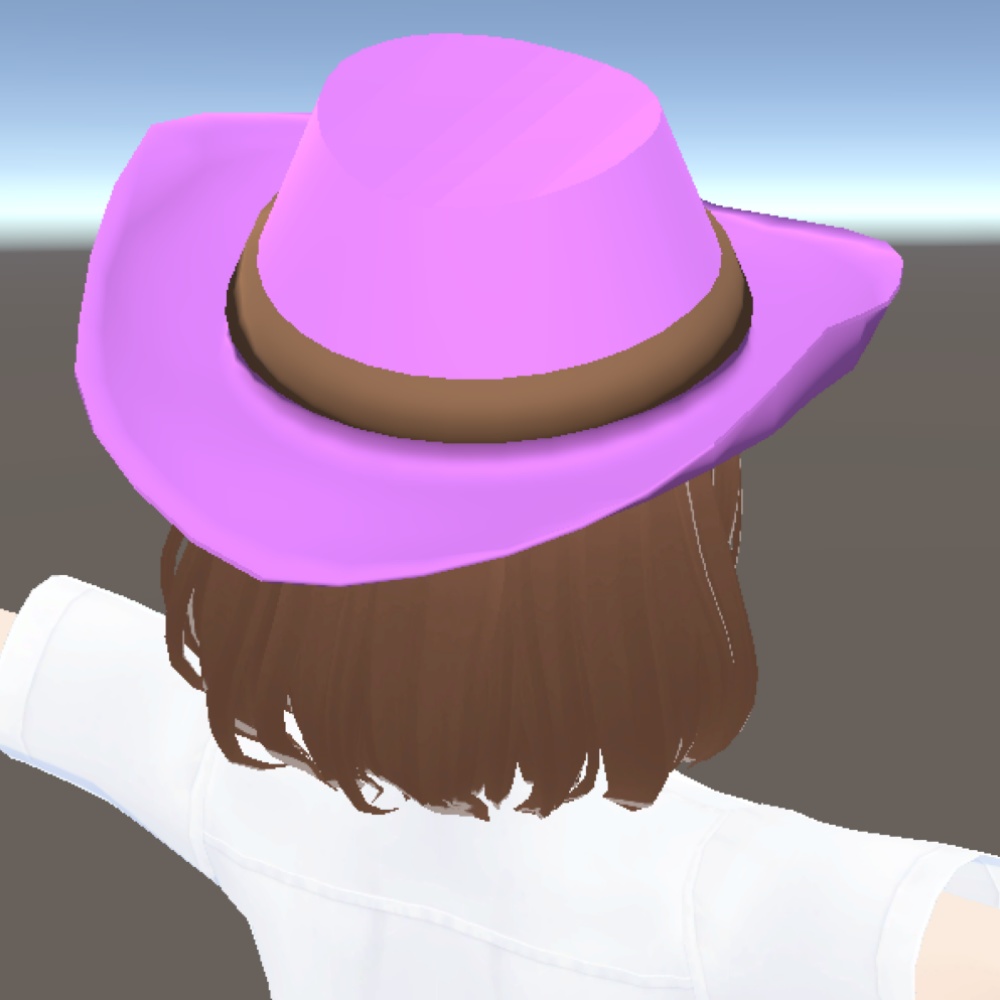 【3Dモデル】ピンク色のカウボーイハット