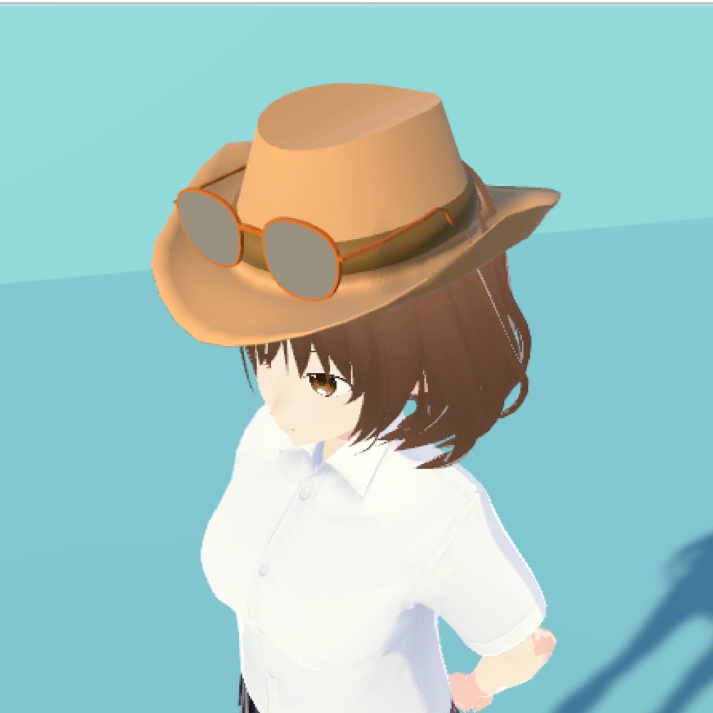 【3Dモデル】サングラスが付いたハット