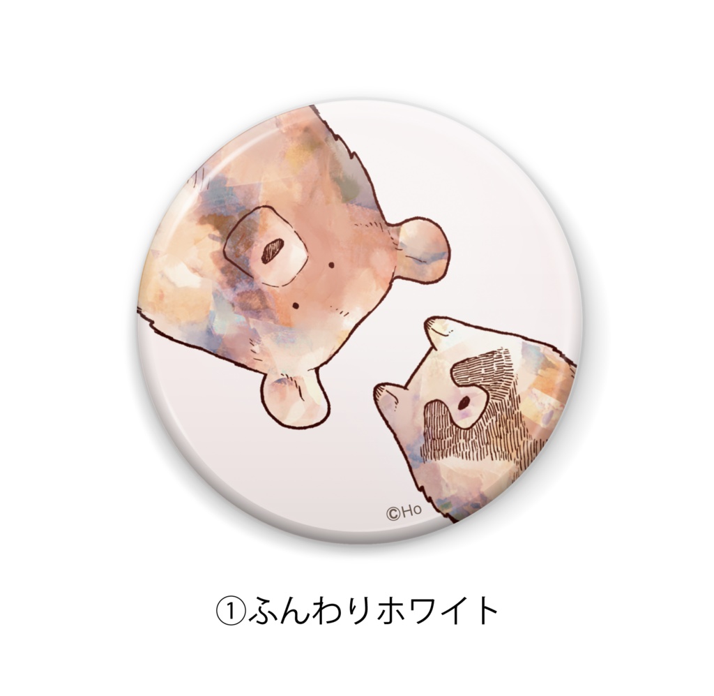 【受注生産】クマたぬ缶バッジ【8/6まで】