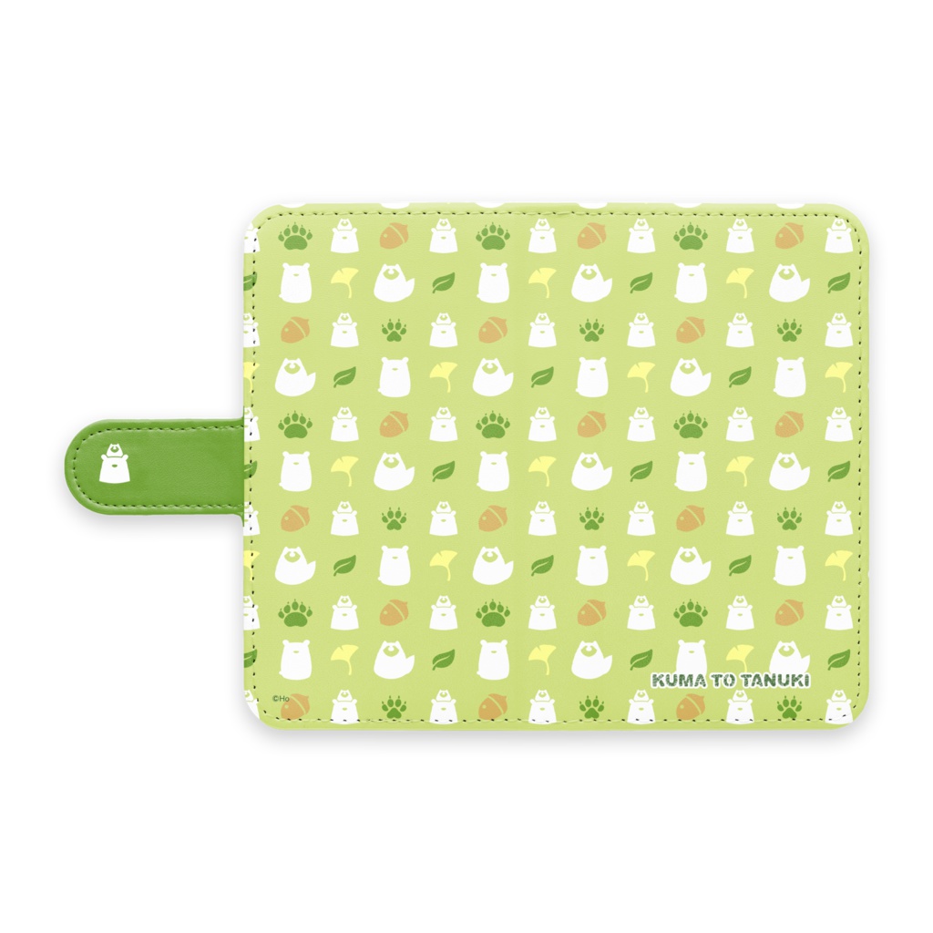 【受注販売】クマたぬ手帳型Androidケース【8/6まで】
