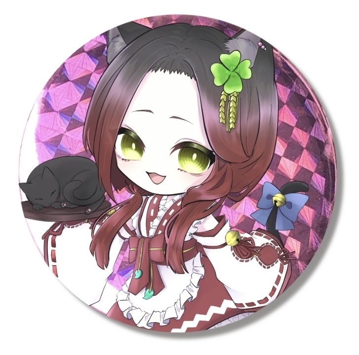 あずき ホログラム缶バッジ (Φ56mm)