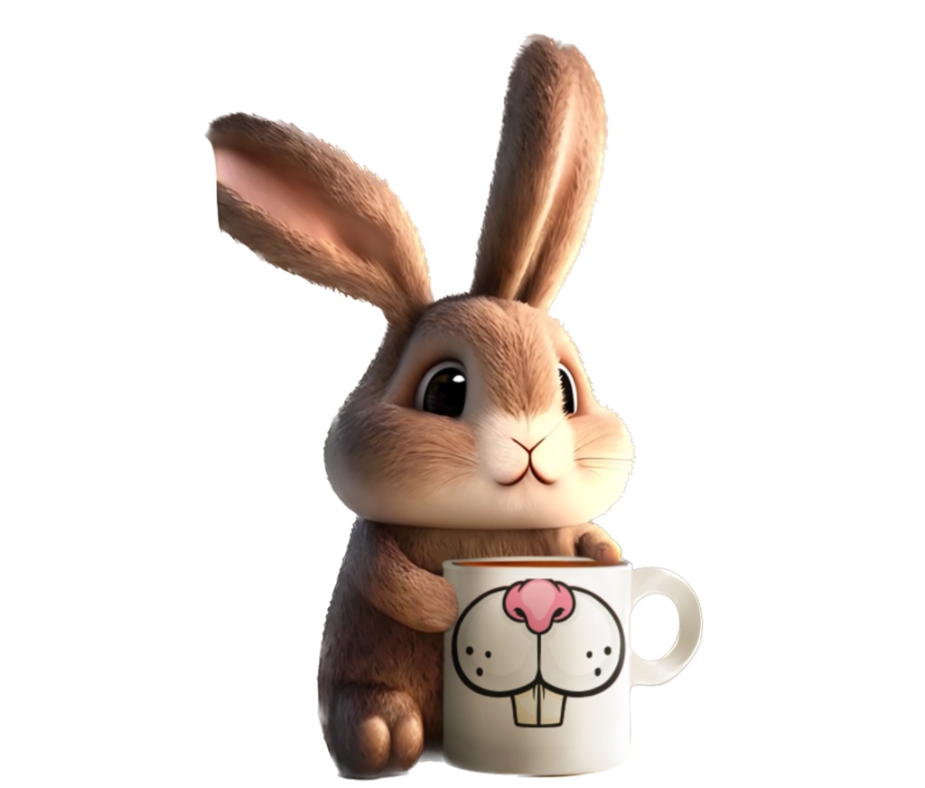 面白いウサギの顔