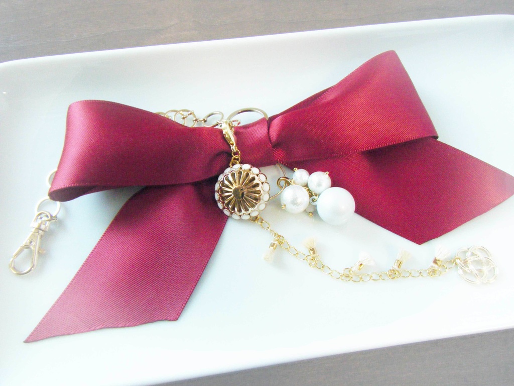 婚活魔女っ娘こまこちゃん【リボンバッグチャーム(レッド)】