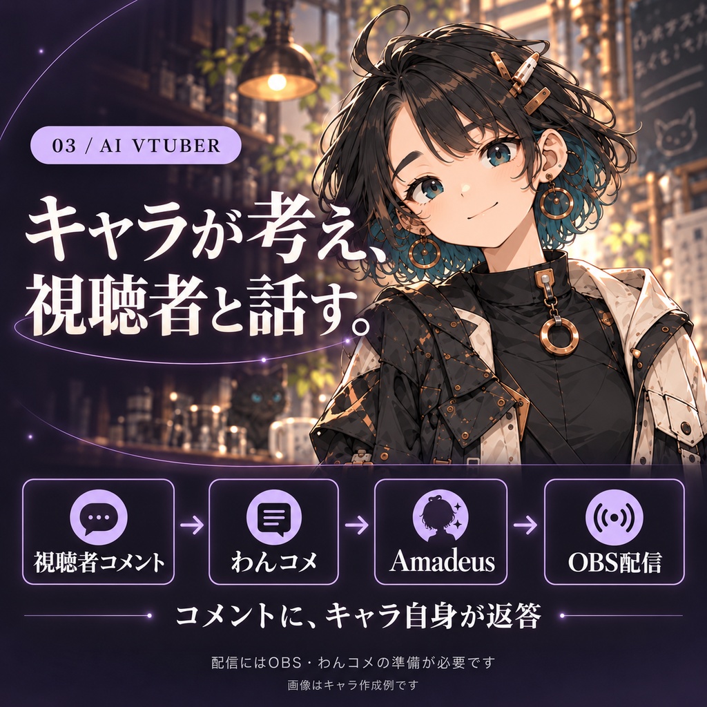 【開発応援版】Amadeus 0.8.1|AIパートナー・AI VTuber・動画生成【Windows/Mac】
