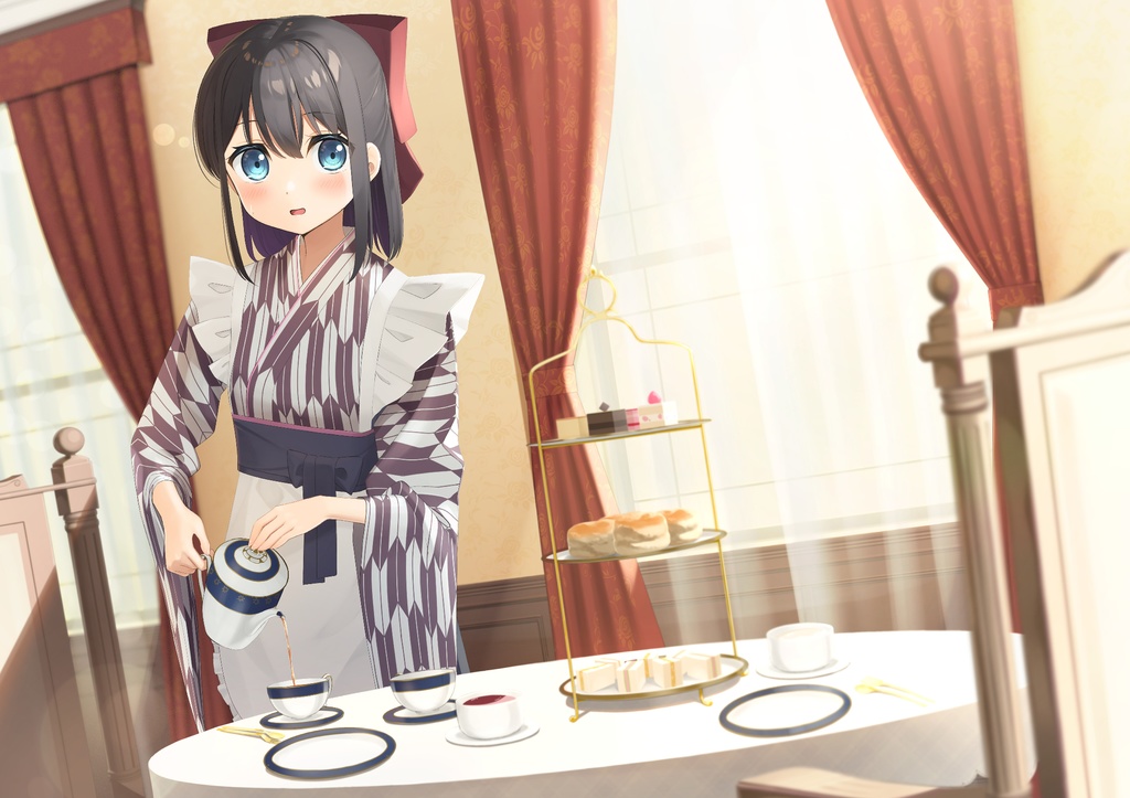 内気清楚なうちの子がレトロかわいい。