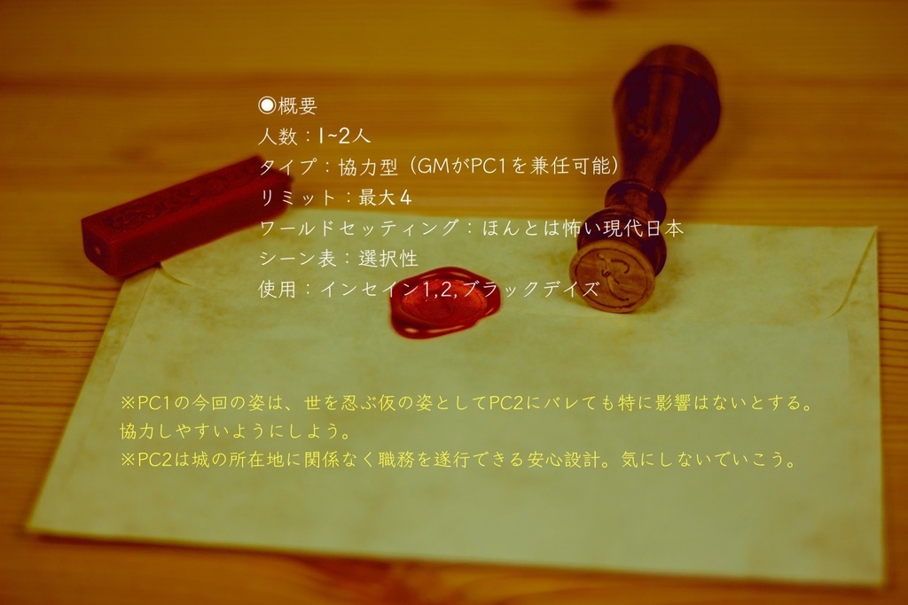 インセインシナリオ集『城の窓を覗いて』