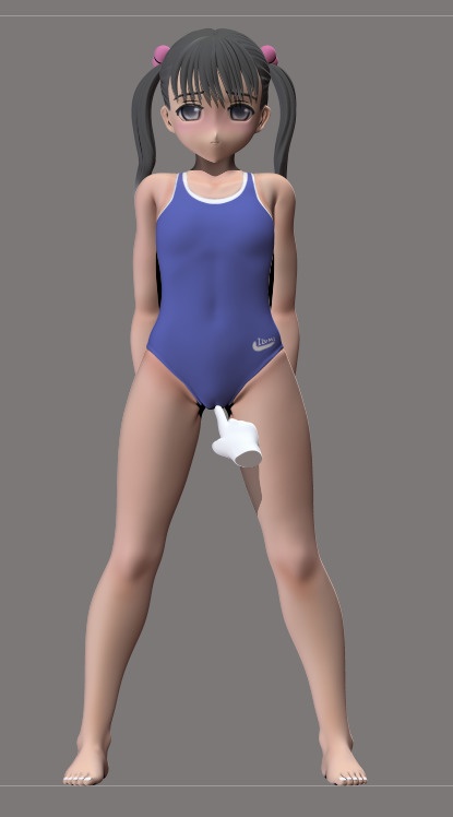 ガレージキット 陽射しの中のリアル 筒美絹香 日射しの中のリアル 筒美絹香スク水ver. 1/10スケールフィギュア