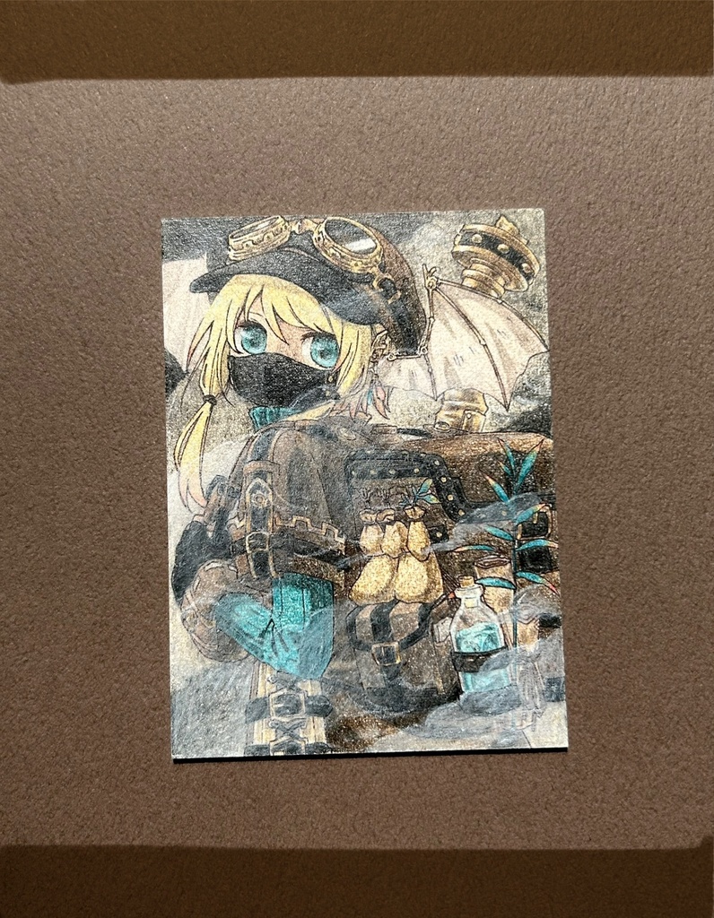 アナログ原画「ひとり旅」