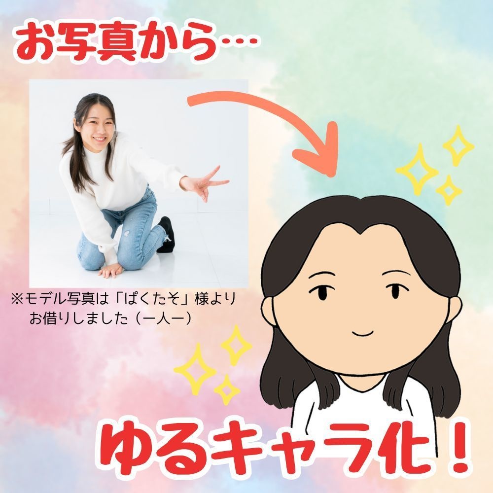 ゆるキャラ似顔絵作製・オリジナルパターンセット