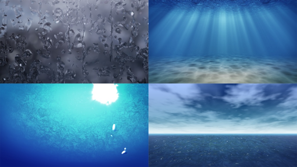 【apng素材】窓と雨/海など(非透過)vol.02